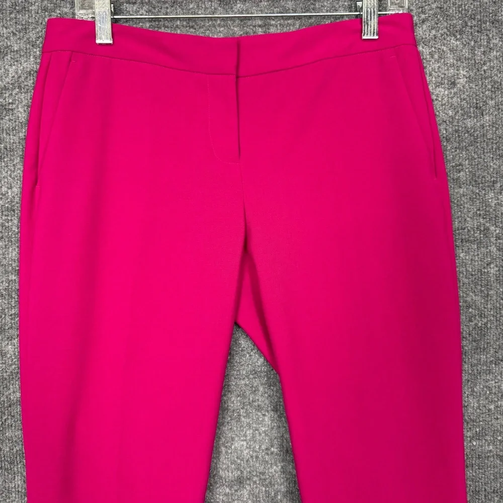 Vince Camuto Dress Pants Womens 4 Fuchsia Pink Tailored Slim Leg Low Rise Career